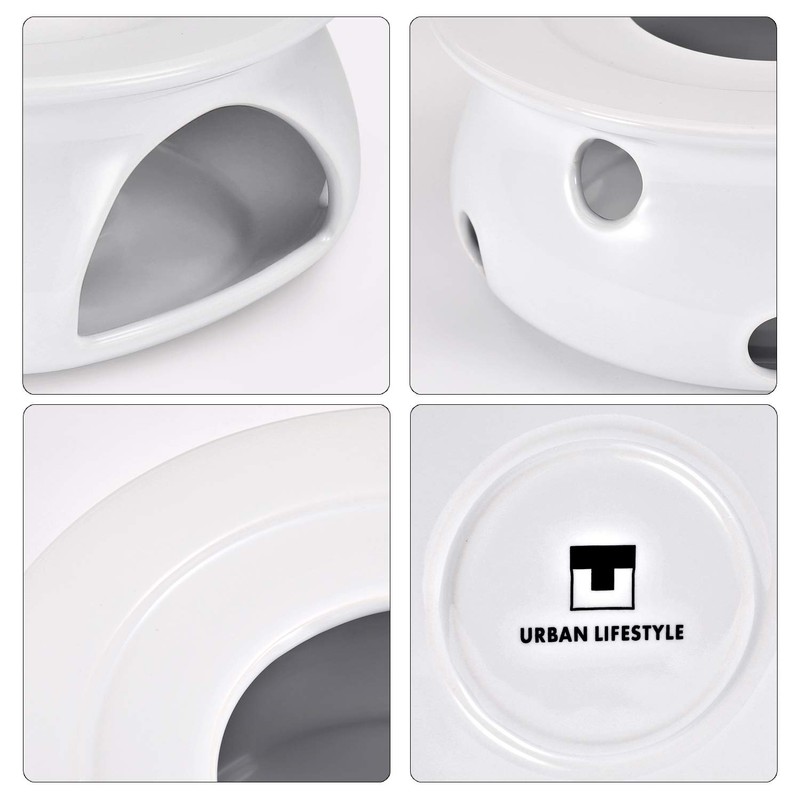 Urban Lifestyle Teapot Warmer Tea Warmer Ceramic (White) Tea Oven