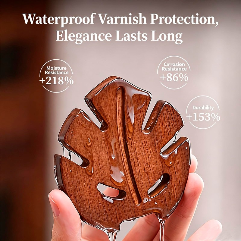 7-Piece Tree Trivet Set with Storage Stand for Hot Dishes,