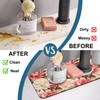 Beautiful Peony Sink Splash Guard Bright Peonies Faucet Absorbing Mat