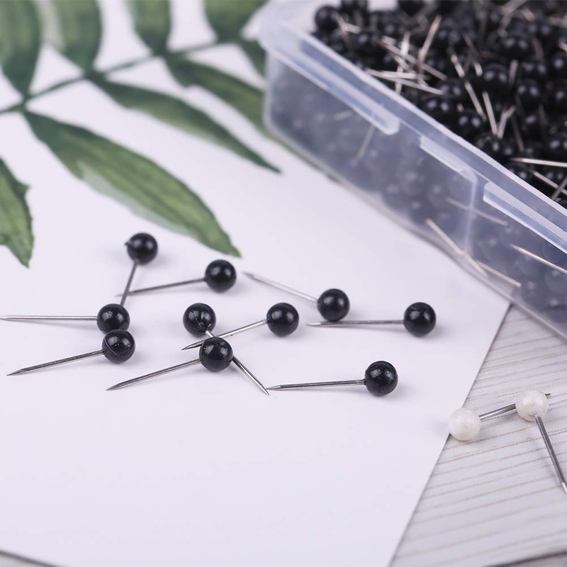 1000 Pieces Pins Set, 2 Colours Push Pins, Head Pins
