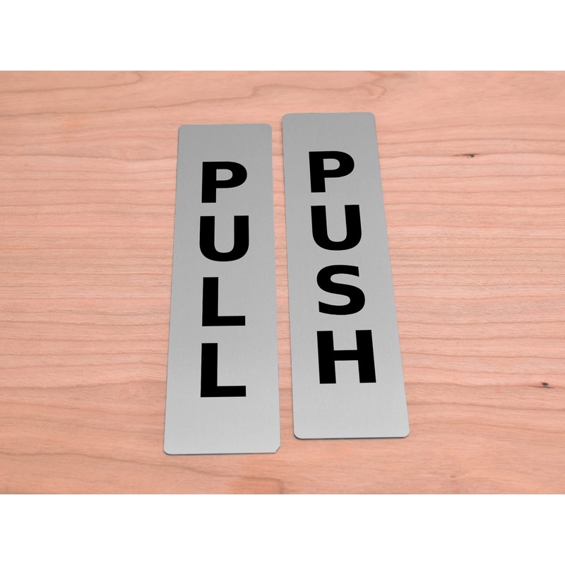 Pair of Push & Pull Adhesive Door Signs - Available