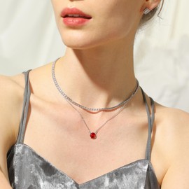 November Birthstone Necklace Gifts For Wife Sterling Silver Dainty Cat Small Necklace