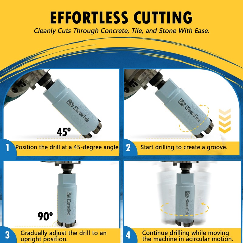 2-1/4" Thin Wall Core Bit for Ceramic, Porcelain, Dekton, and