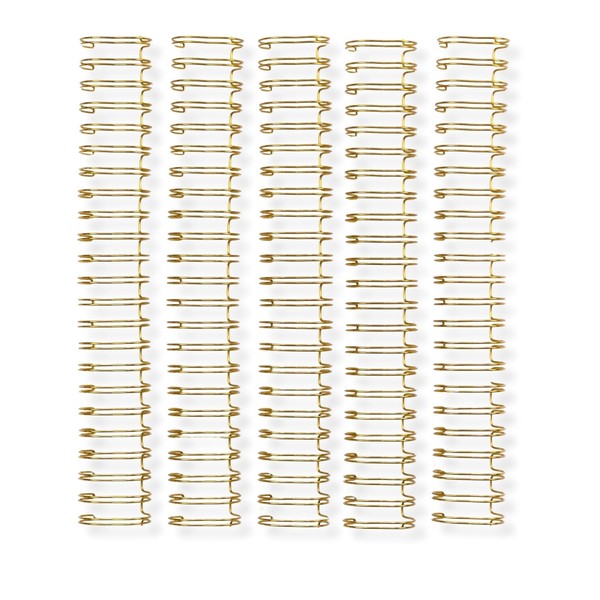 Coolprints Arillo Metalico Paso 2:1 Dorado 1" Pulgada Encuadernacion Aro