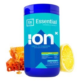 ION X | Essential - Electrolitos + Vitamina C | Bebida Orgánica en Polvo de Hidratación y Nutrición Esencial | 500 gramos | 50 Porciones | Sabor Limon