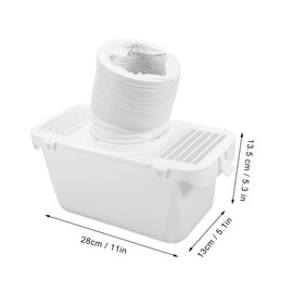 TEHAUX 1Set Indoor Dryer Vent Kit Durable Dryer Duct Connector with Vent Wall Plate for Easy Installation Lint Collection Compatible with Drum Dryers Includes Convenient Water