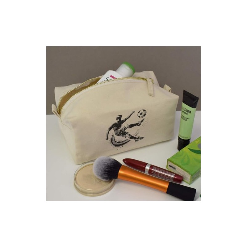'Soccer Player' Canvas Wash Bag/Makeup Case (CS00043256)