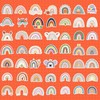 Decordwell 100 pieces rainbow stickers, 6 x 5 cm waterproof