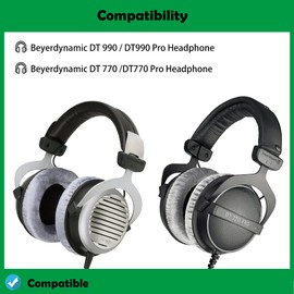 DowiTech Komfortable Kopfhörer Ohrpolster Headset Ersatz Ohrpolster Kompatibel mit Beyerdynamic DT 990 Pro DT 770 Pro DT990 DT770 Pro Kopfhörer Headset