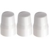 3 Pack Universal Radiator Valve Safety Cap, White Push Fit