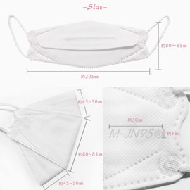 JN95MASK Domestic Mask, Non-woven Fabric, JN95 Mask, White, 30 Sheets per Box