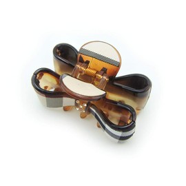 Meilliwish - Pinza para el pelo (tamaño grande), diseño de cola de caballo, Blanco