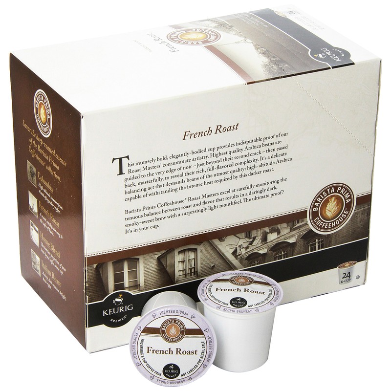 Barista Prima Coffeehouse, French Roast K-Cup Portion Pack for Keurig