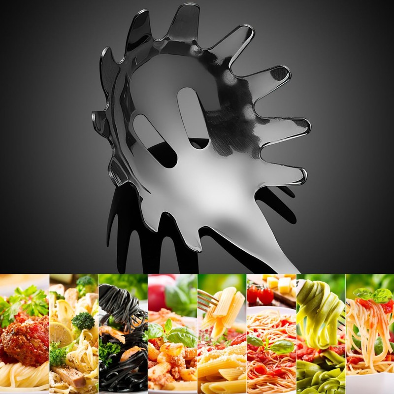 DOITOOL Spaghetti Server Spoon 9.44 Inch Stainless Steel Pasta Spoon
