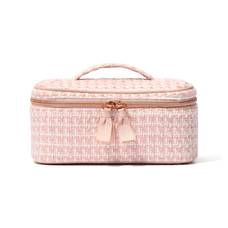 Francfranc Franc Tweed Vanity Pouch, Pink