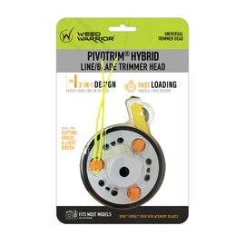 Pivotrim Rino Tuff Universal Hybrid String and Bladed Trimmer Head Replacement,Black