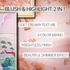CATKIN Cheek Powder Blush Baked Pink Makeup Blusher Creamy Light
