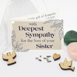 Loss of Sister - Gemstone Gift Bag of Sympathy, a unique condolence token gift to show you care