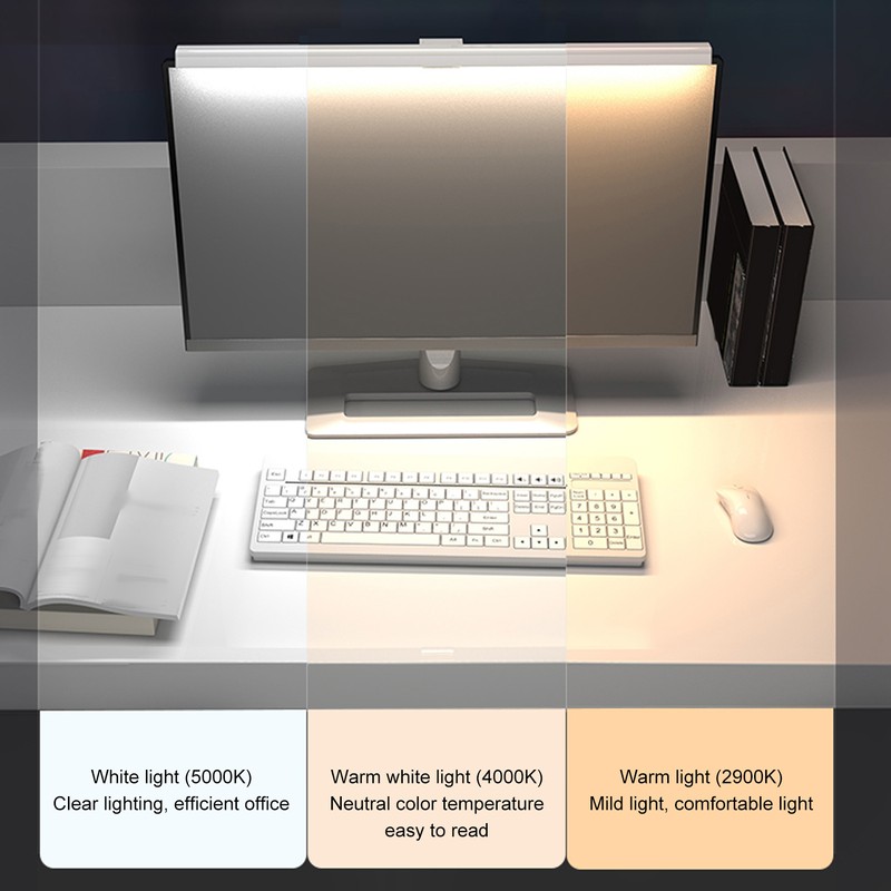 Monitor Light Bar 3 Switchable Light Modes Stepless Dimmable Touch