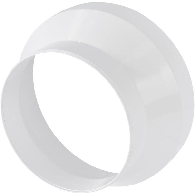 Vent Systems 4" to 5" White Duct Connector Fitting –