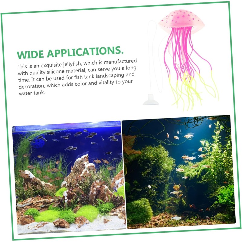 GANPUB Pink Artificial Simulation Glowing Jellyfish Suitable for Fish Tank