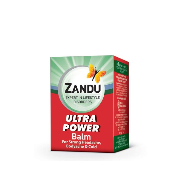 4 x Zandu Balm Ultra Power Balm Multipurpose Solution for Strong Headache Body Ache and Cold 8ml