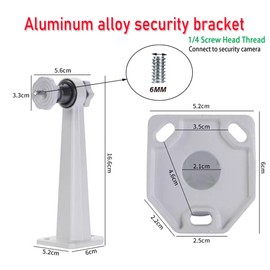 PCAORLEORS 2 Pack Security Camera Metal Wall/Ceiling Mount, Indoor/Outdoor Mount Compatible with Arlo, Arlo Pro 2 3, Arlo Ultra CCTV Camera and Compatible Camera with 1/4 Screw Head (2)