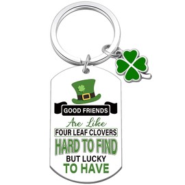Irish Gifts For Women Four Leaf Clover Keychain Friendship Gifts For Best Friend St Patricks Day Accessories Decorations Stuff For Girls Green Gift For Her Soul Sister Bestie Bff