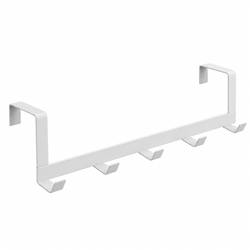Over The Door Hook Hanger – 5-Hook Metal Door Organizer