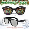 3Pcs Christmas Party Diffraction Glasses, Chrismas Tree Snowflake Snowman Effect