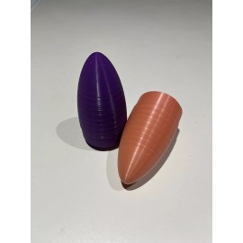 Unbranded 3d Printed Modle Rocket Nose Cone That Fits Paper Towel Tube Color Rainbow