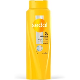 Sedal Shampoo Toque de Seda, 2% Amino-Silk Complex. 100 h de Suavidad en 1 min*. Cabello 100% más Sedoso. Control del Frizz*, 620 mL