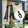 50 Pcs Plastic Gazebo Curtain Hooks,Smooth Sliding Track Hooks,for Mosquito