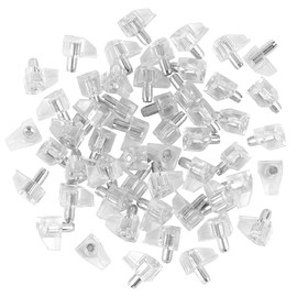 20 Pieces 5mm Transparent Plastic Shelf Support Pegs,Clear Support Shelf Pegs Durable Shelf Pins,for Cabinets,Kitchen Shelves,Wardrobes,and Furniture,for Glass,Wooden Shelves,and Bookshelves.
