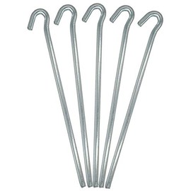 fiXte® 8 Pack of Steel Tent Peg Heavy Duty, 230mm x 4.5mm (9 inch) (8 Pack)