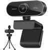 Webcam with Microphone and Tripod for PC, Desktop, Laptop, Plug