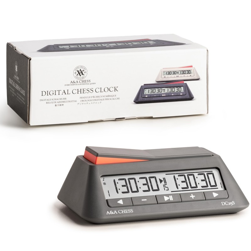 A&A Chess Clock, Digital Chess Timer with 36 Tournament Modes,