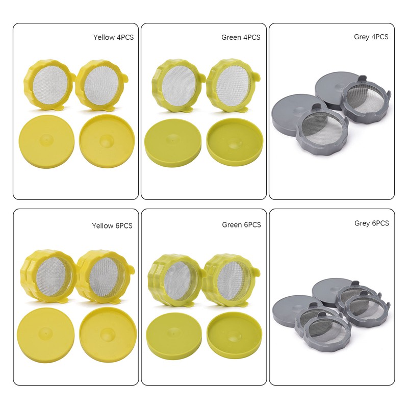 ABS Sprout Lid with Stainless Steel Screen for Wide Mouth