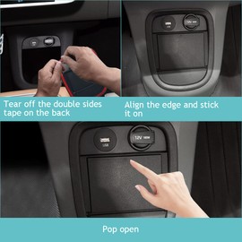 BestEvMod for Ioniq5 Center Console Lower Dash Cover Accessories, Lower Storage Box Panel Cover POP-Open Privacy Compatible with Hyundai Ioniq 5 2022 2023 2024 Accessories