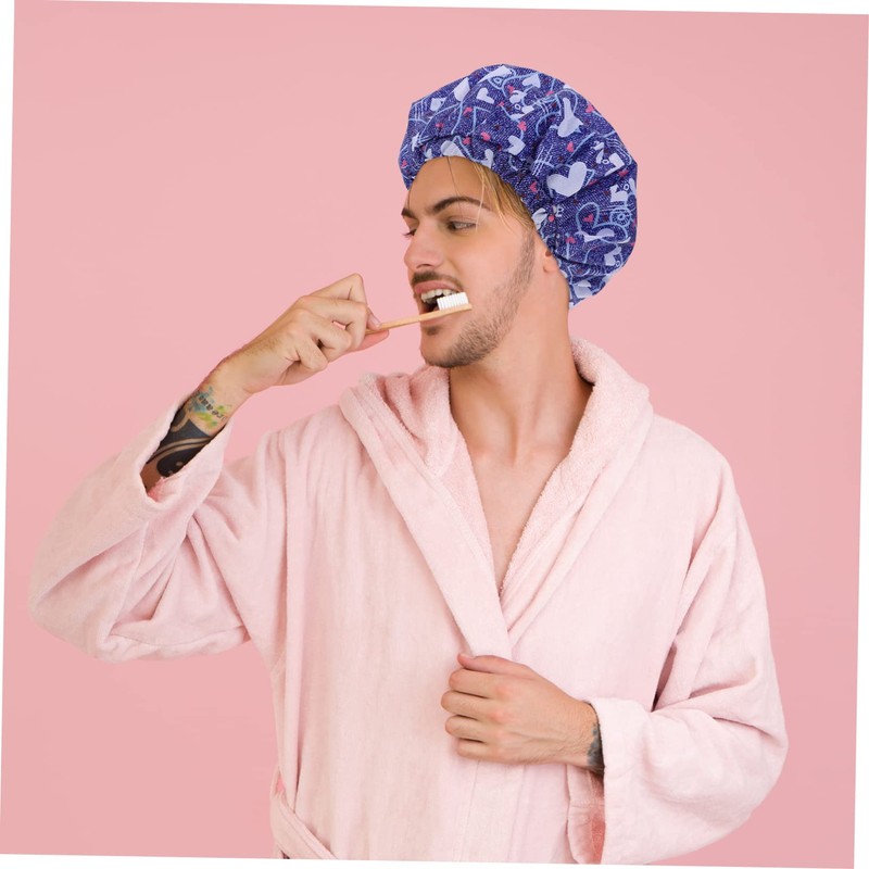 TOVINANNA 2 Pcs Men's Shower Cap for Bath Hair Beauty