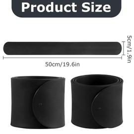 Nexhyp 2Pcs Yoga Mat Strap Slap Bands - Secure Rolled Yoga/Pilates Mats (20"x2"), Durable Non-Slip Hold for Thick Mats & Carrying, Easily ‘Slap’ On with Super Strong Hold for Women Girl (Black)