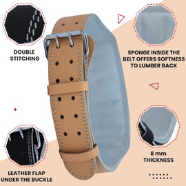 3X Sports Weight Lifting Belt for Fitness Gym Adjustable Leather Belt, 4" 6" Padded Lumbar Back Support, Training Belt Great for Bodybuilding, Powerlifting, Deadlifts Men Workout, Fitness Squats