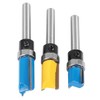 3pcs Woodworking Cutter Milling 1/4" Shank Edge Trimming Slotting Router