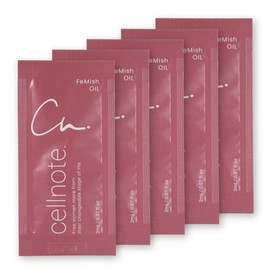 Cellnote. FeMish OIL Trial Pouches, 0.07 fl oz (2 ml) x 5 Pack, 5 Day Supply, Citrus Vanilla Scent, Delicate Zone Oil