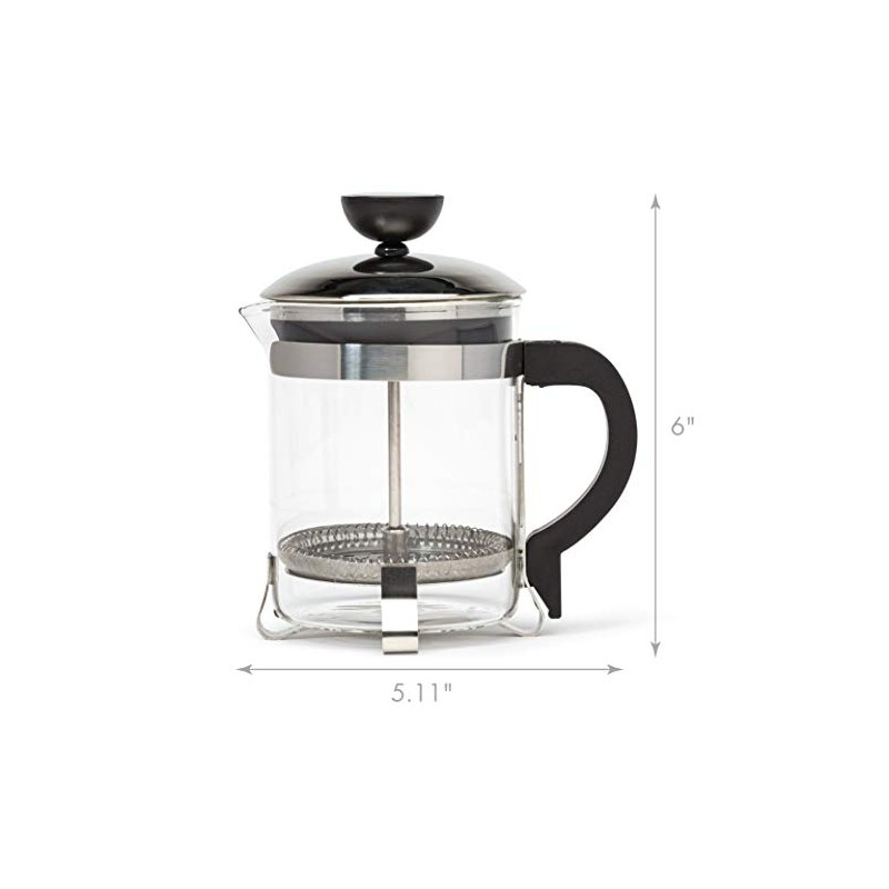 Primula 4 Cup Classic Coffee Press, Chrome - 0.45 Liters