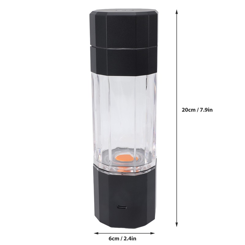 Hydrogen Water Bottle 208ml Rechargeable Portable Hydrogen Water Generator 1600mAh