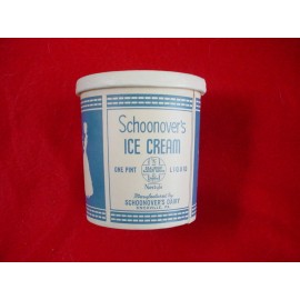 SCHOONOVER'S DAIRY KNOXVILLE PA 1 PINT ICE CREAM CONTAINER CARDBOARD NEW RARE