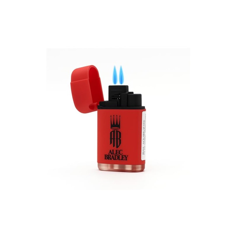 ALEC Bradley Double Jet Torch Firestarter Lighter (Red)