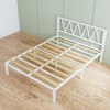 Novilla 14 Inch Full Size Bed Frame with Headboard, White