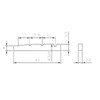 Black bass guitar top nut 4 string 40mm x 3.5mm